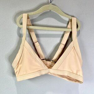 Wave Babe Triangle Bikini Top Tan M